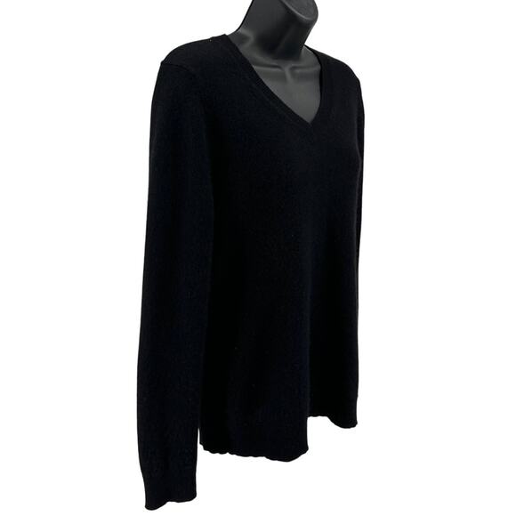 Charter Club Luxury Cashmere Sweater WMNS M Pullover Black Long Sleeves Stretchy - Picture 2 of 7